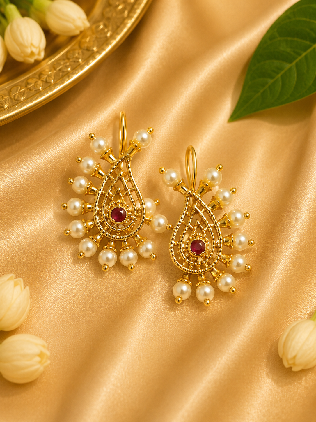 Kashibai Pearl Earrings