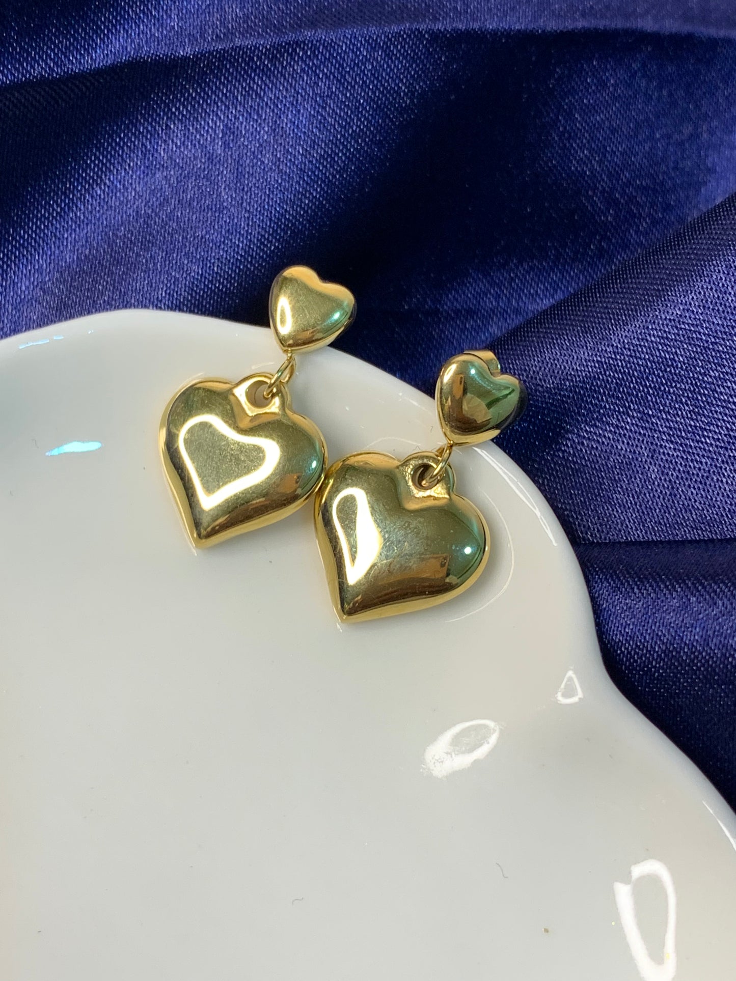 Amour Heart Drop Earrings- 316 Certified