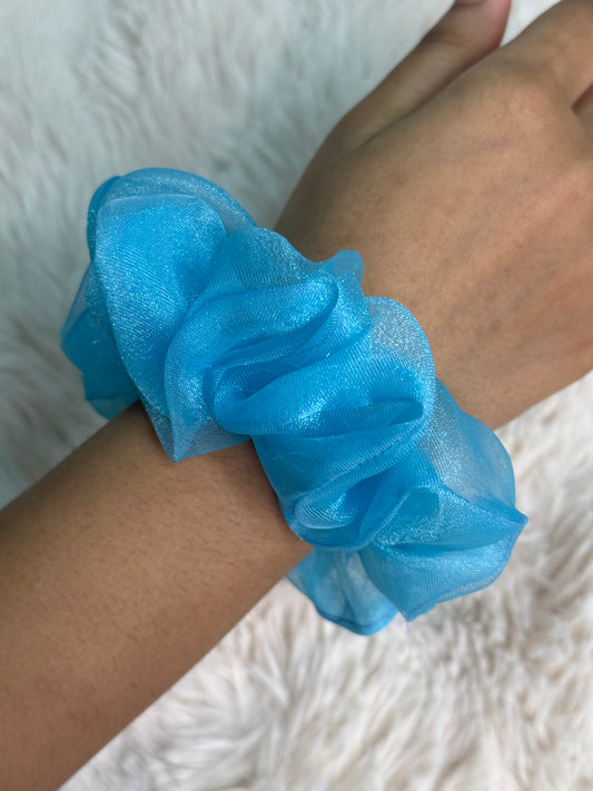 Blue Lagoon Organza Scrunchie 🩵🫧
