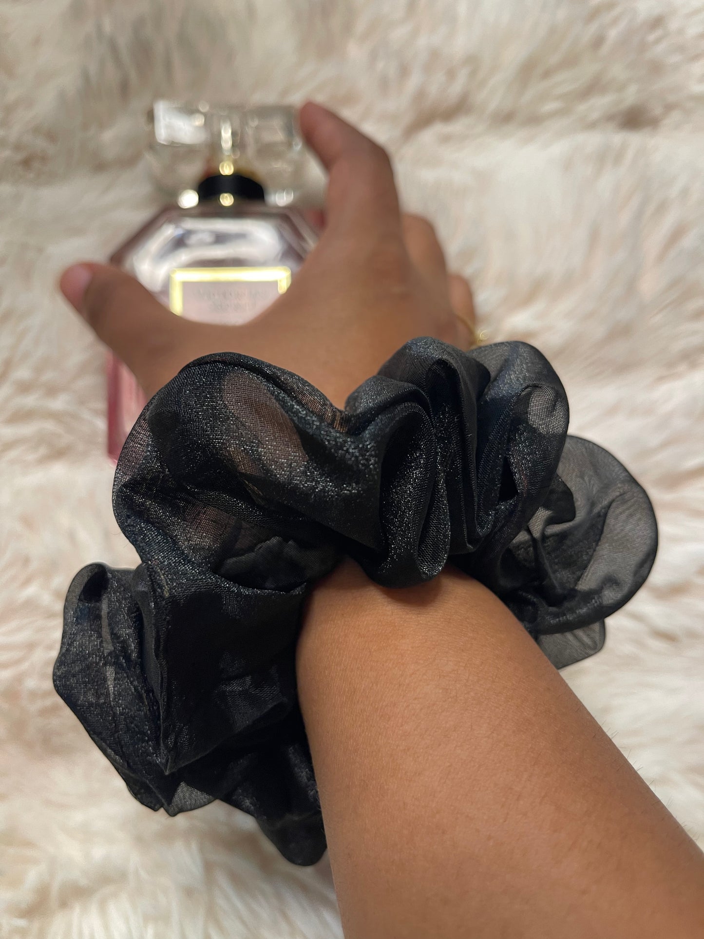 Black Organza Scrunchie