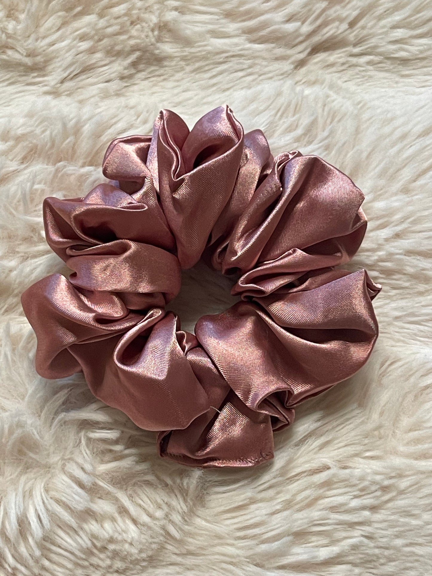 Rosé Satin Scrunchie 🌷✨