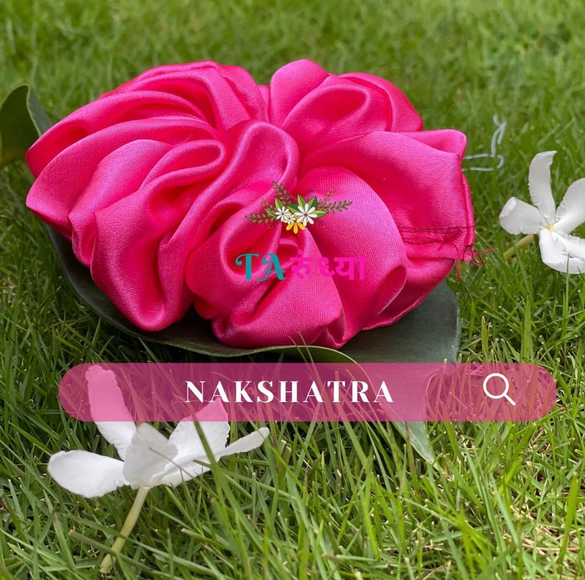 Hot Pink Pop Satin Scrunchie 💗✨