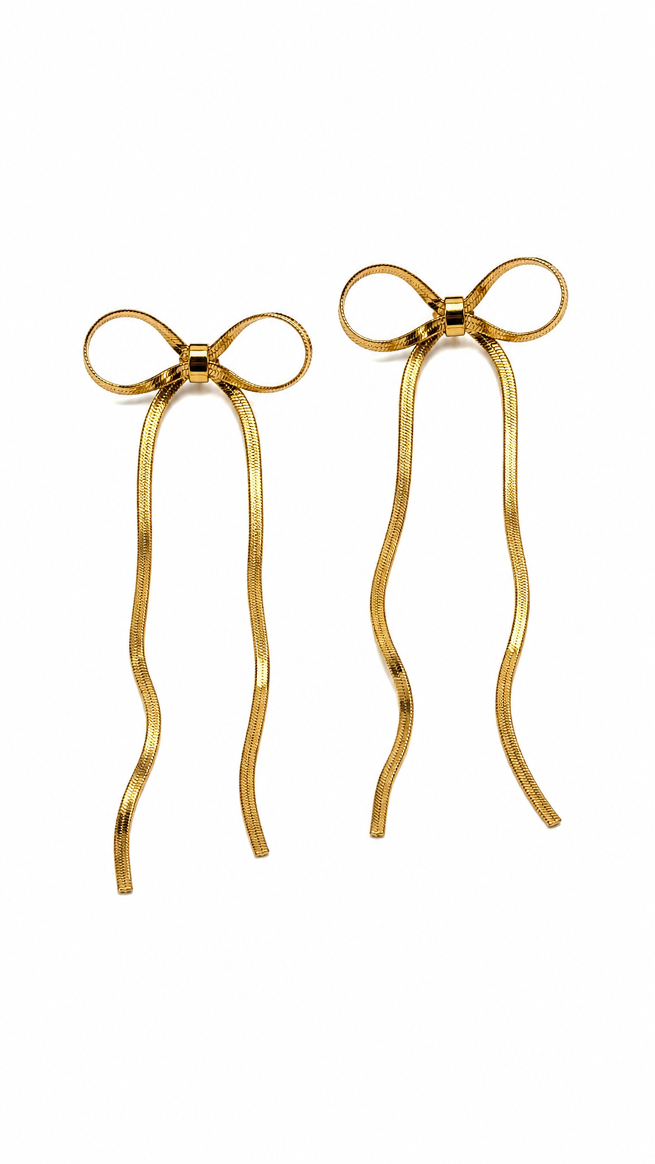 Élan Gold Bow Earrings - 316 stainless steel