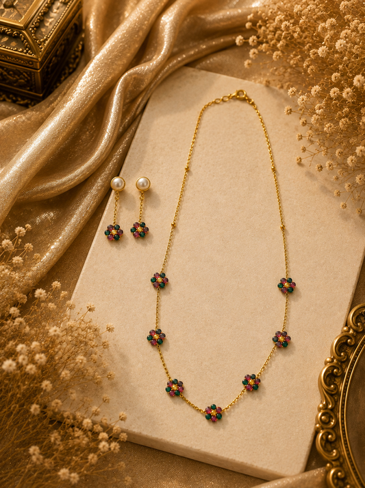 Floral Necklace Set