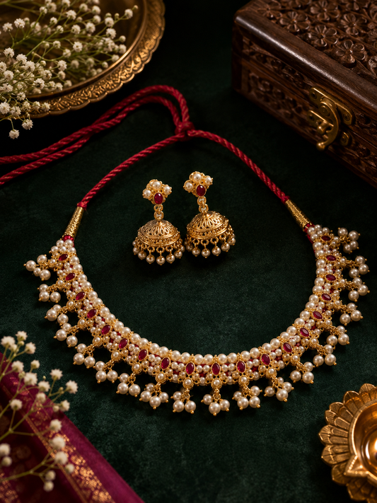 Rajshobha Haar Set with Earrings