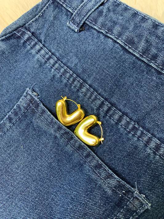 Heart Hoops - Anti Tarnish