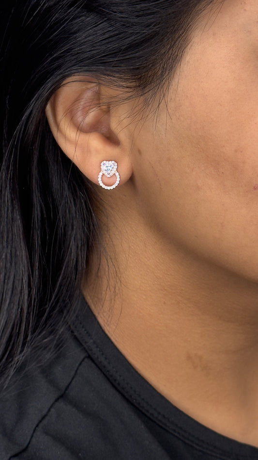 Lovelace Heart Drop Earrings