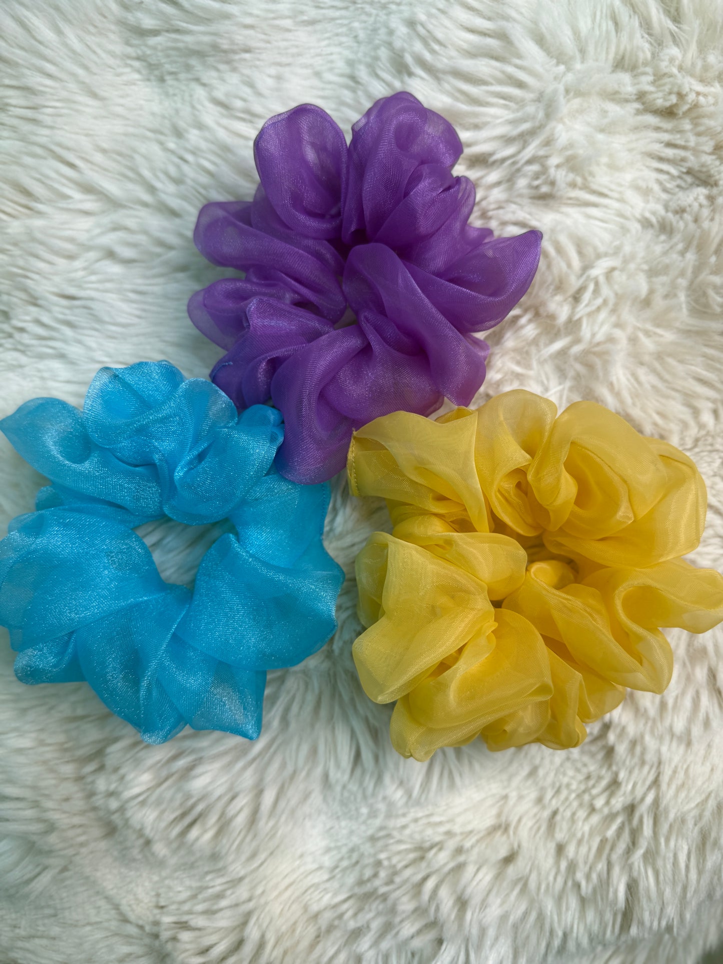 Rainbow Rush Organza Trio 🌈✨- Combo pack of 3